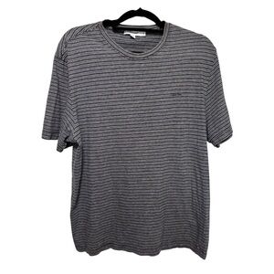 Calvin Klein Men's Striped Gray & Black Cotton T-Shirt Size XL